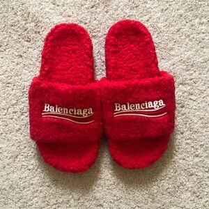 Balenciaga Furry Slides
